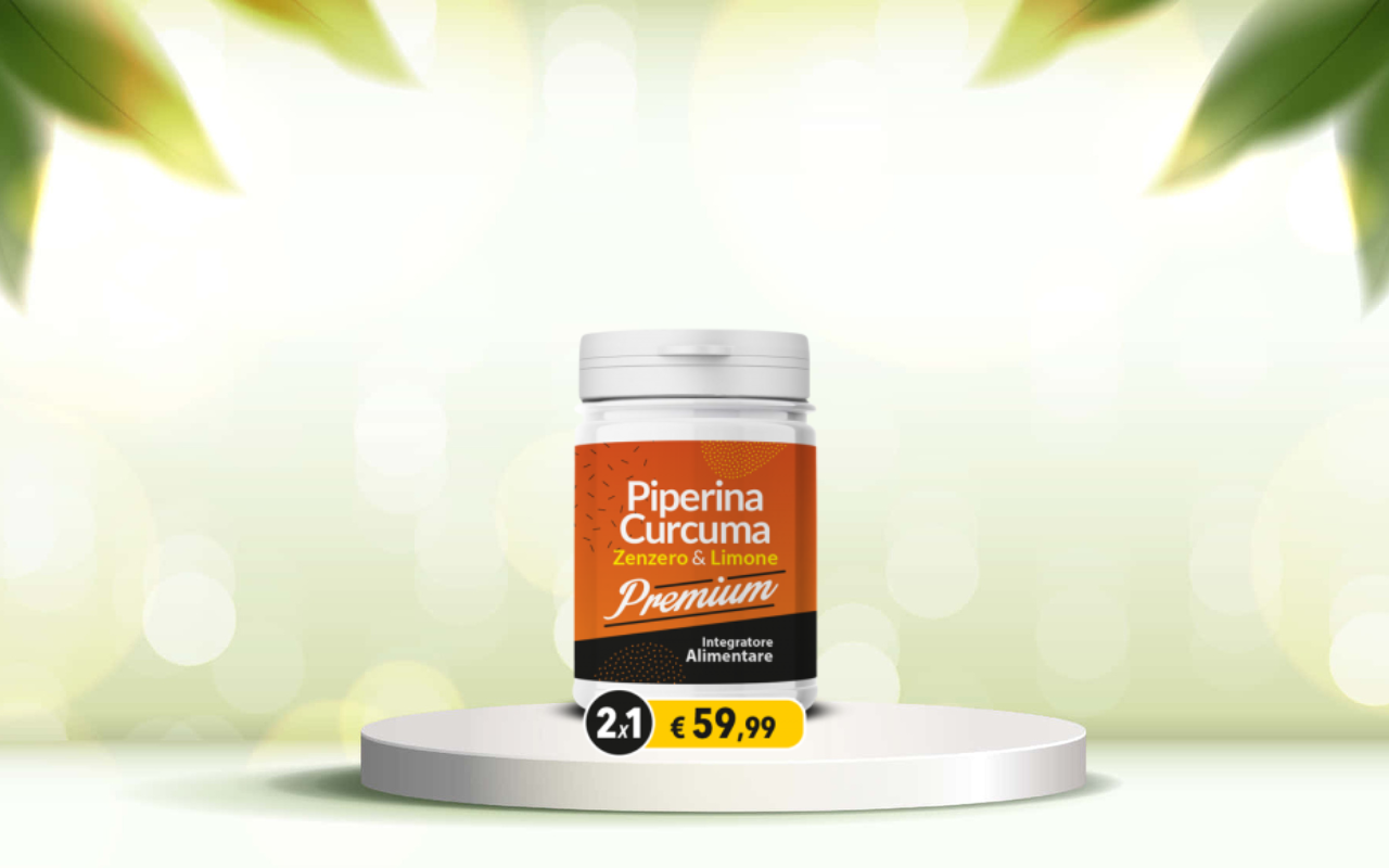 Scopri piperina e curcuma premium per detox naturale e intestino regolare